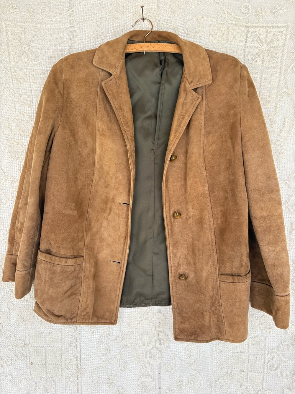 Vintage Women’s Brown Suede Jacket - Lightweight Casual Coat